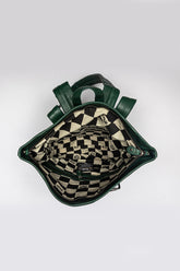 Sac à dos en cuir 24H Le Mans Ronnie vert vintage